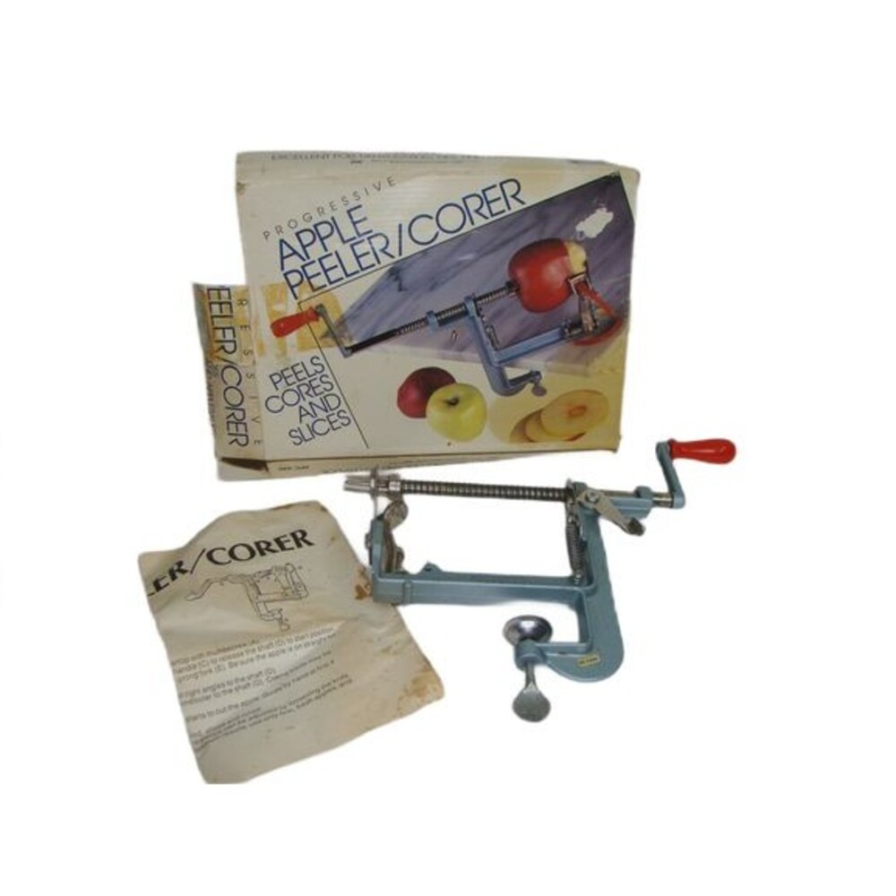 Apple Peeler Corer Slicer Clamp On Canning Pie Juice Bake Homestead Old Vintage